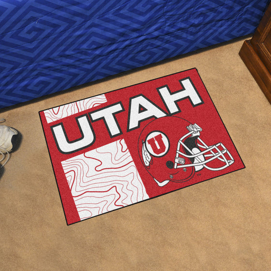 Utah Utes Starter Mat Accent Rug - 19in. x 30in., Unifrom Design