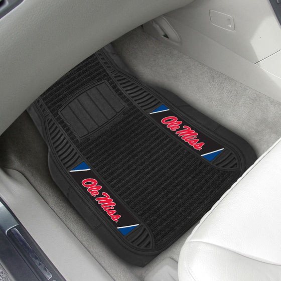 Ole Miss Rebels 2 Piece Deluxe Car Mat Set