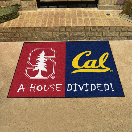 House Divided - Stanford / UC-Berkeley House Divided House Divided Rug - 34 in. x 42.5 in.