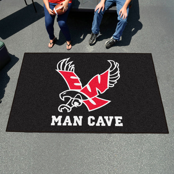 Eastern Washington Eagles Man Cave Ulti-Mat Rug - 5ft. x 8ft., Black