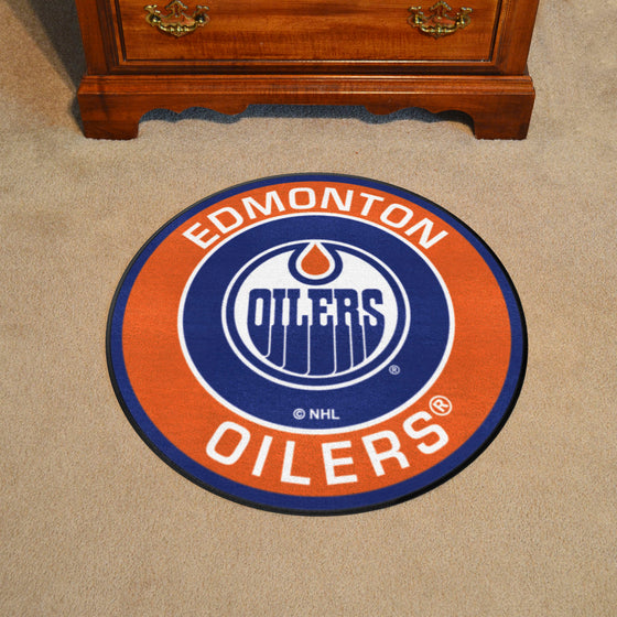 Edmonton Oilers Roundel Rug - 27in. Diameter