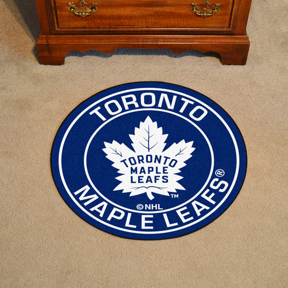 Toronto Maple Leafs Roundel Rug - 27in. Diameter