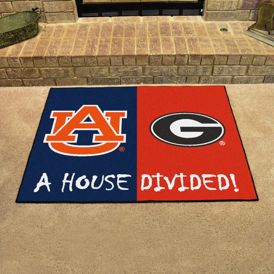 House Divided - Auburn / Georgia House Divided House Divided Rug - 34 in. x 42.5 in.