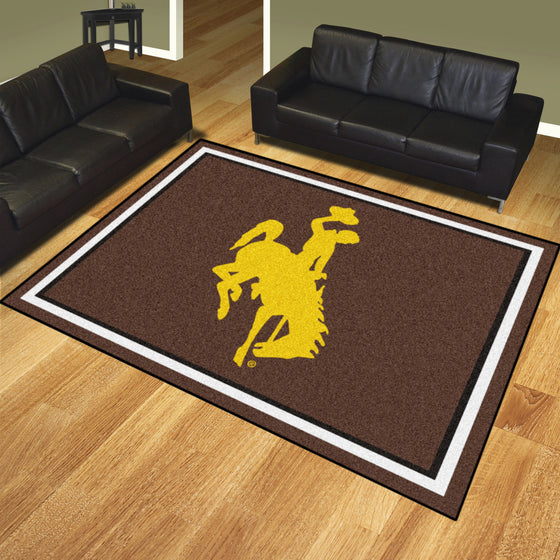 Wyoming Cowboys 8ft. x 10 ft. Plush Area Rug