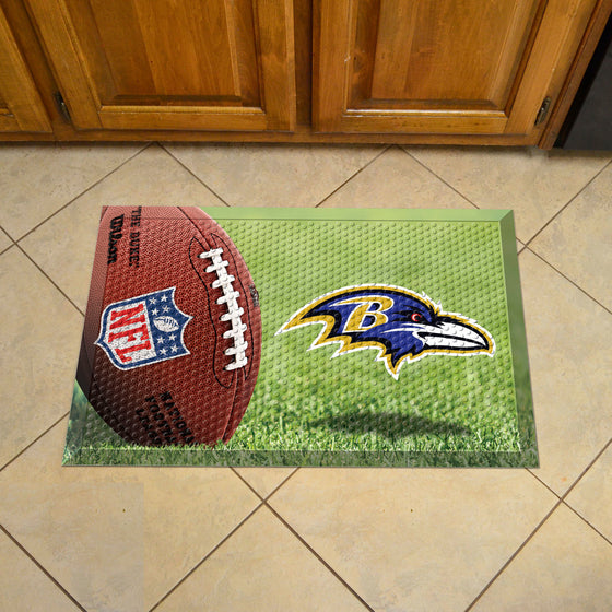 Baltimore Ravens Rubber Scraper Door Mat