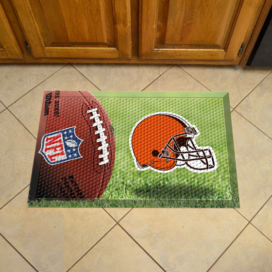 Cleveland Browns Rubber Scraper Door Mat