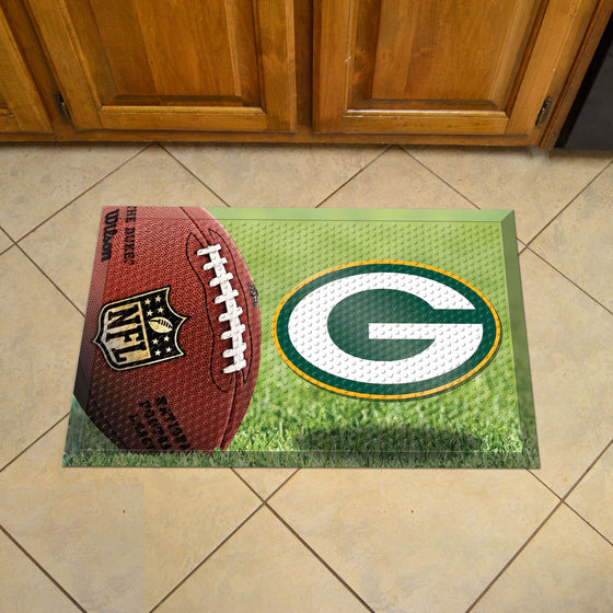 Green Bay Packers Rubber Scraper Door Mat