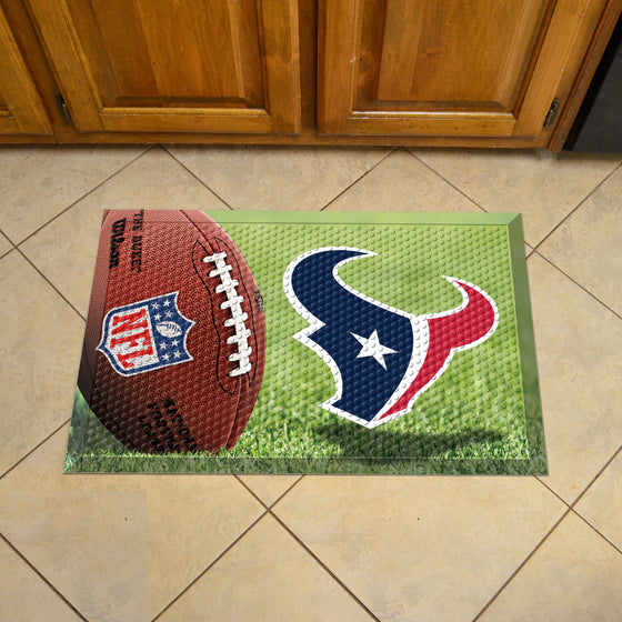 Houston Texans Rubber Scraper Door Mat