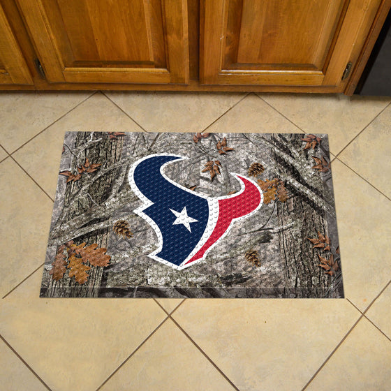 Houston Texans Rubber Scraper Door Mat Camo