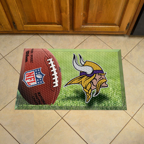 Minnesota Vikings Rubber Scraper Door Mat