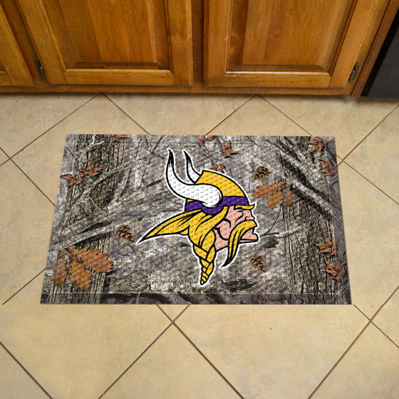 Minnesota Vikings Rubber Scraper Door Mat Camo