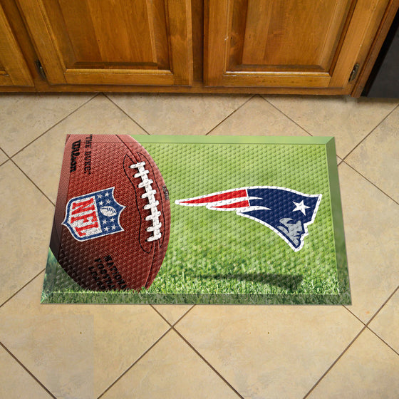 New England Patriots Rubber Scraper Door Mat