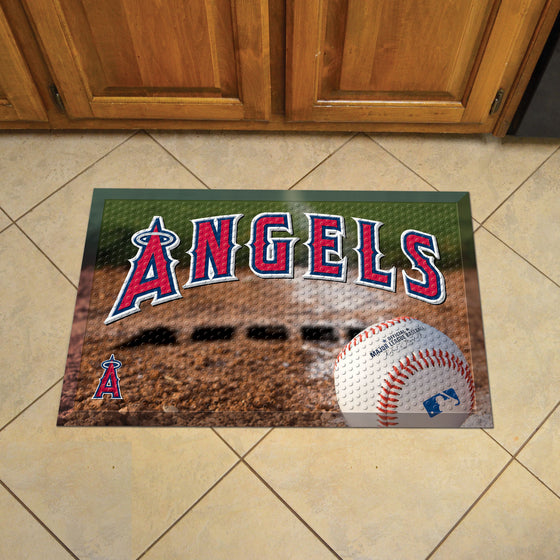 Los Angeles Angels Rubber Scraper Door Mat