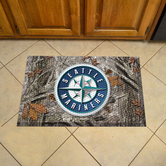 Seattle Mariners Rubber Scraper Door Mat Camo