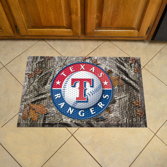 Texas Rangers Rubber Scraper Door Mat Camo