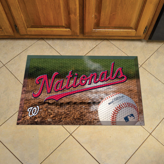 Washington Nationals Rubber Scraper Door Mat