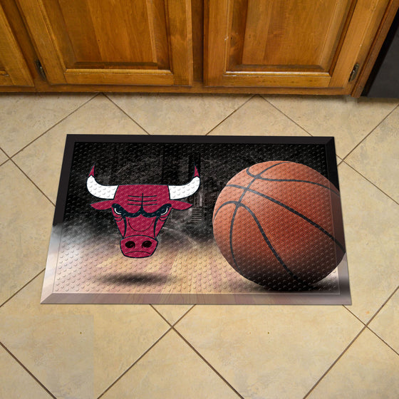 Chicago Bulls Rubber Scraper Door Mat