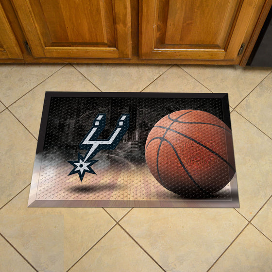 San Antonio Spurs Rubber Scraper Door Mat