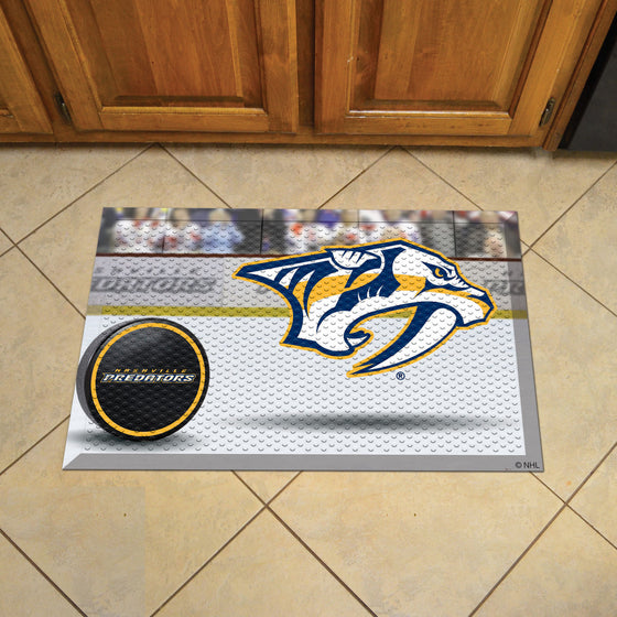 Nashville Predators Rubber Scraper Door Mat