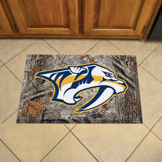 Nashville Predators Rubber Scraper Door Mat Camo