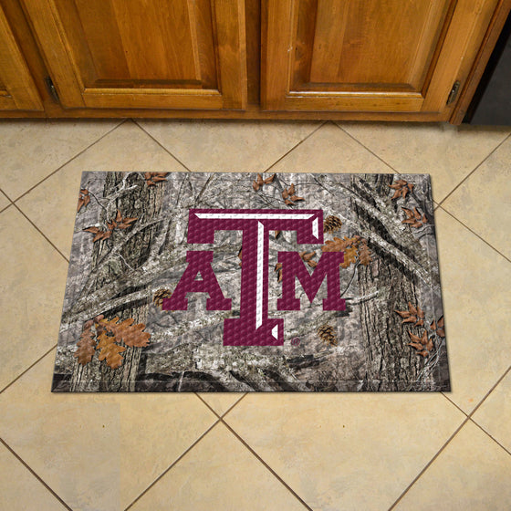 Texas A&M Aggies Rubber Scraper Door Mat Camo