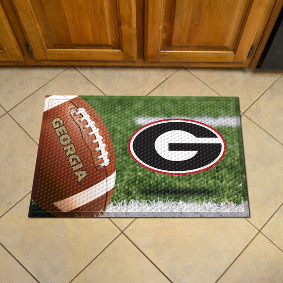 Georgia Bulldogs Rubber Scraper Door Mat