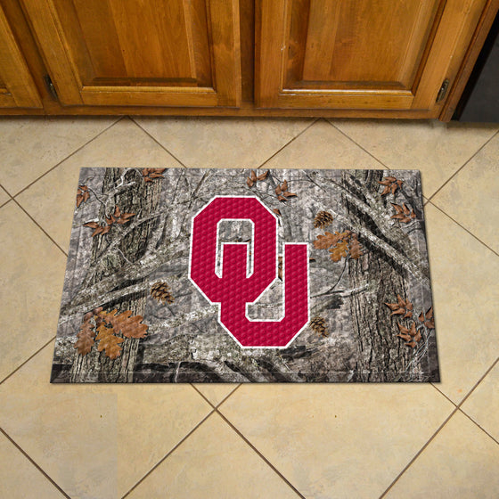 Oklahoma Sooners Rubber Scraper Door Mat Camo