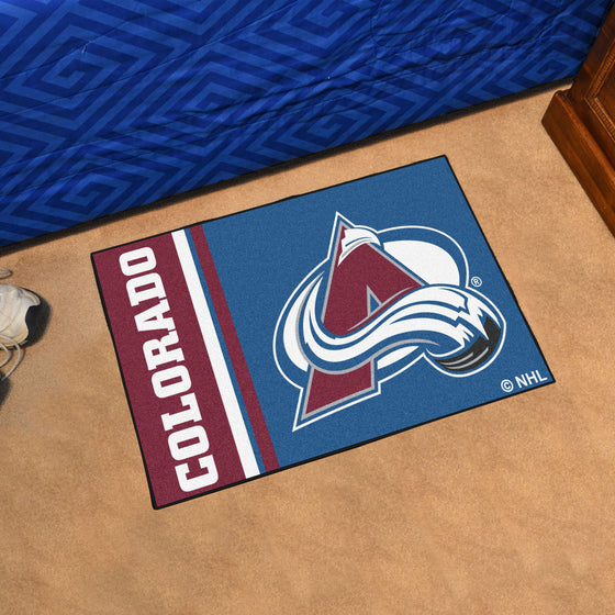 Colorado Avalanche Starter Mat Accent Rug - 19in. x 30in., Uniform Design