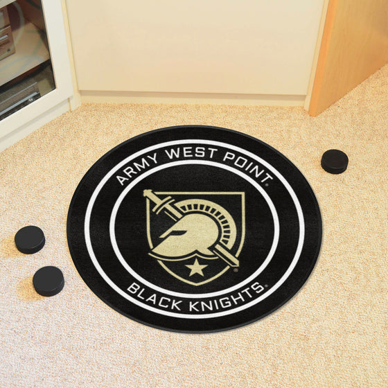 Army West Point Black Knights Hockey Puck Rug - 27in. Diameter