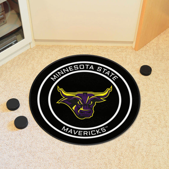 Minnesota State - Mankato Mavericks Hockey Puck Rug - 27in. Diameter