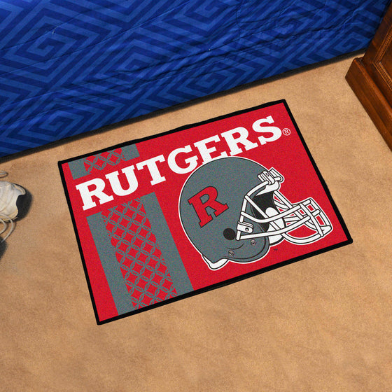 Rutgers Scarlett Knights Starter Mat Accent Rug - 19in. x 30in., Uniform Design