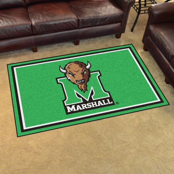 Marshall Thundering Herd 4ft. x 6ft. Plush Area Rug