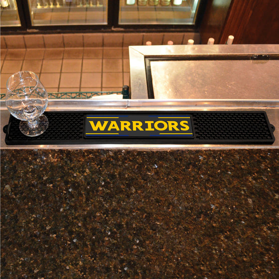 Golden State Warriors Bar Drink Mat - 3.25in. x 24in.