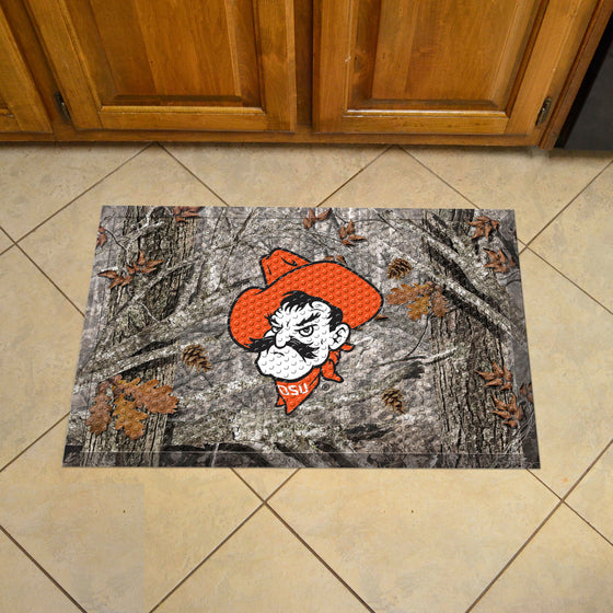 Oklahoma State Cowboys Rubber Scraper Door Mat, Camo Color - OSU Logo