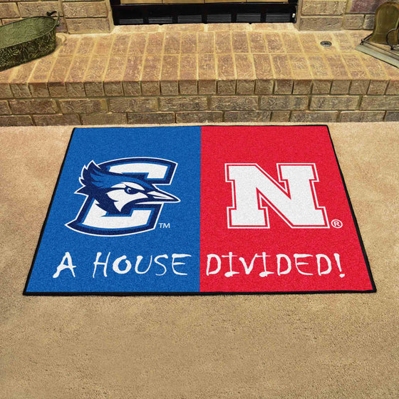 House Divided - Creighton / Nebraska House Divided House Divided Rug - 34 in. x 42.5 in.