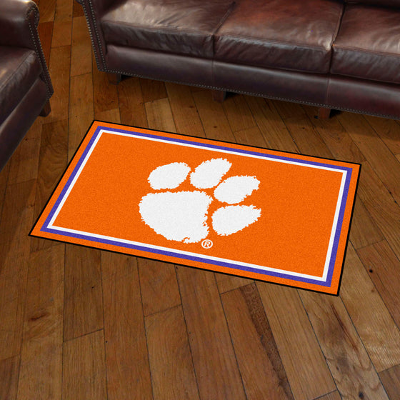 Clemson Tigers 3ft. x 5ft. Plush Area Rug