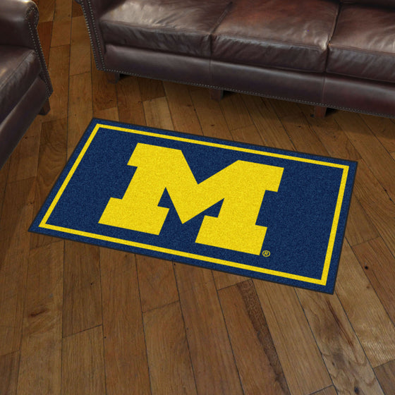 Michigan Wolverines 3ft. x 5ft. Plush Area Rug