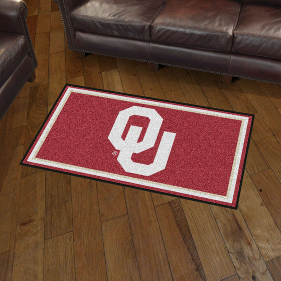 Oklahoma Sooners 3ft. x 5ft. Plush Area Rug