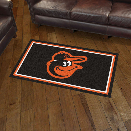 Baltimore Orioles 3ft. x 5ft. Plush Area Rug