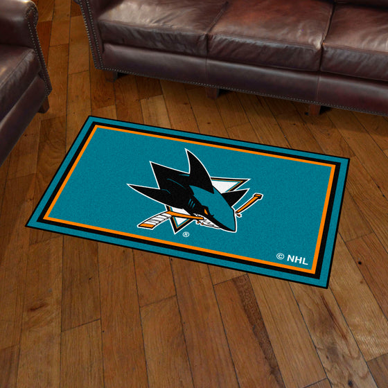 San Jose Sharks 3ft. x 5ft. Plush Area Rug