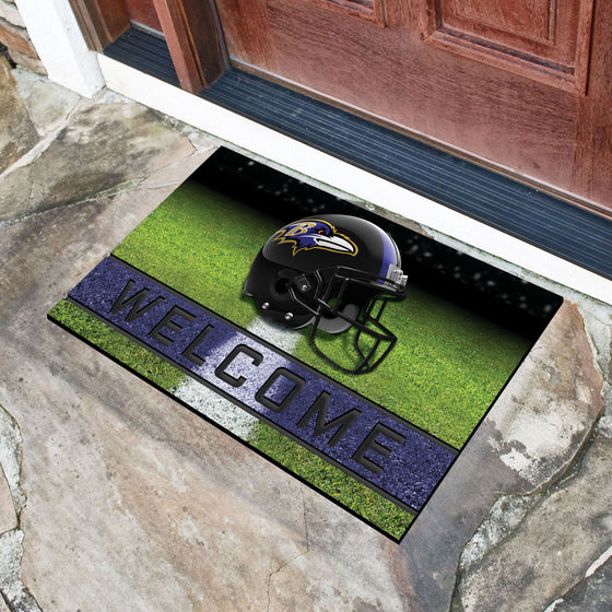 Baltimore Ravens Rubber Door Mat - 18in. x 30in.