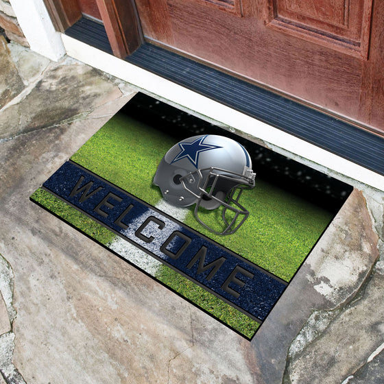 Dallas Cowboys Rubber Door Mat - 18in. x 30in.