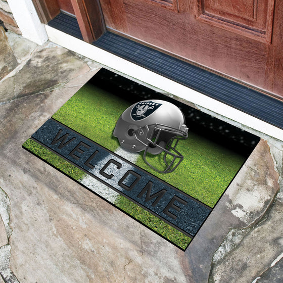 Las Vegas Raiders Rubber Door Mat - 18in. x 30in.