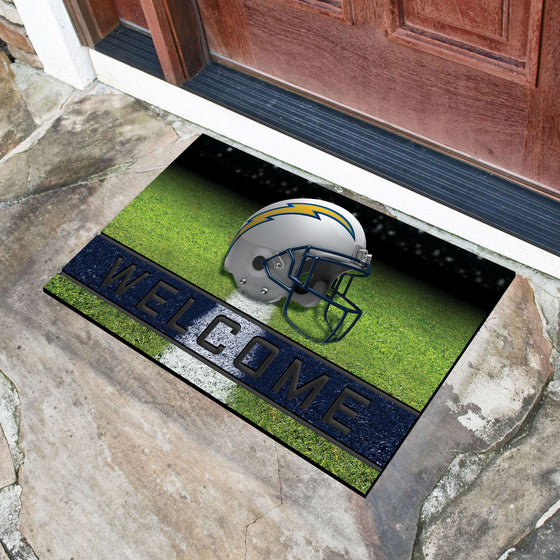 Los Angeles Chargers Rubber Door Mat - 18in. x 30in.