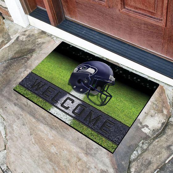 Seattle Seahawks Rubber Door Mat - 18in. x 30in.