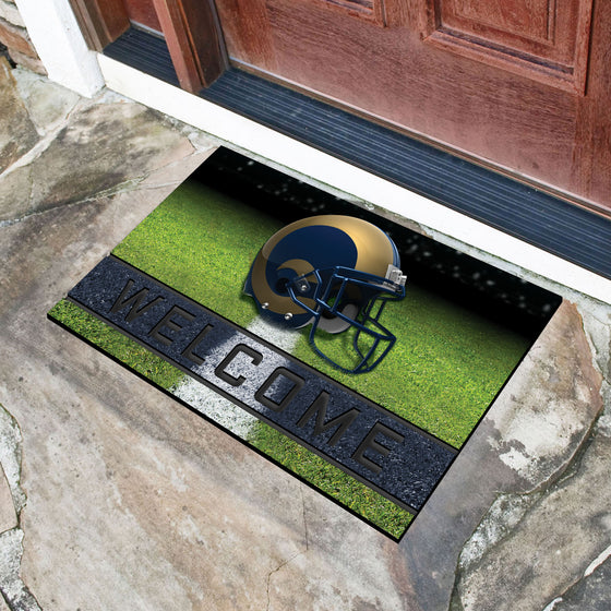 Los Angeles Rams Rubber Door Mat - 18in. x 30in.