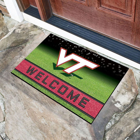 Virginia Tech Hokies Rubber Door Mat - 18in. x 30in.