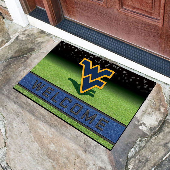 West Virginia Mountaineers Rubber Door Mat - 18in. x 30in.