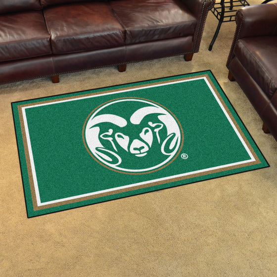 Colorado State Rams 4ft. x 6ft. Plush Area Rug