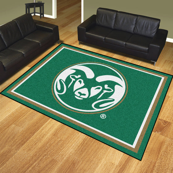 Colorado State Rams 8ft. x 10 ft. Plush Area Rug